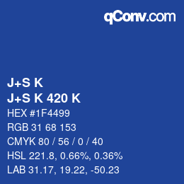 Farbcode: J+S K - J+S K 420 K | qconv.com