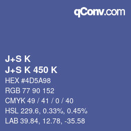 Code couleur: J+S K - J+S K 450 K | qconv.com