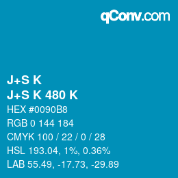 カラーコード: J+S K - J+S K 480 K | qconv.com