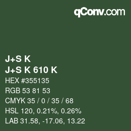 カラーコード: J+S K - J+S K 610 K | qconv.com