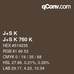 カラーコード: J+S K - J+S K 760 K | qconv.com