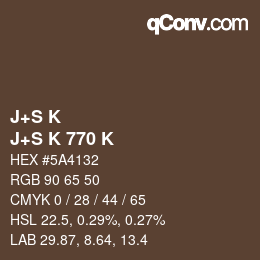 カラーコード: J+S K - J+S K 770 K | qconv.com