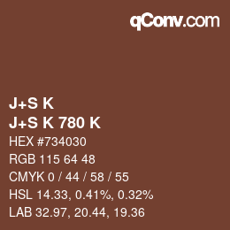 Farbcode: J+S K - J+S K 780 K | qconv.com