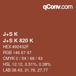 Farbcode: J+S K - J+S K 820 K | qconv.com