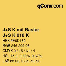 Code couleur: J+S K mit Raster - J+S K 010 K | qconv.com