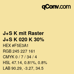 Farbcode: J+S K mit Raster - J+S K 020 K 30% | qconv.com