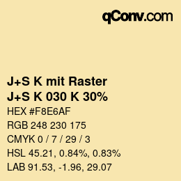 Code couleur: J+S K mit Raster - J+S K 030 K 30% | qconv.com