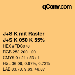 Code couleur: J+S K mit Raster - J+S K 050 K 55% | qconv.com