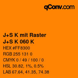 カラーコード: J+S K mit Raster - J+S K 060 K | qconv.com