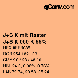 Code couleur: J+S K mit Raster - J+S K 060 K 55% | qconv.com