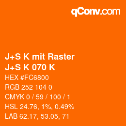 Code couleur: J+S K mit Raster - J+S K 070 K | qconv.com