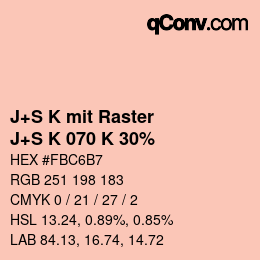 Code couleur: J+S K mit Raster - J+S K 070 K 30% | qconv.com