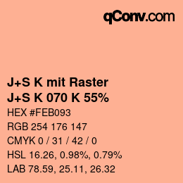 Code couleur: J+S K mit Raster - J+S K 070 K 55% | qconv.com
