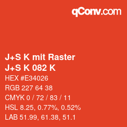 Code couleur: J+S K mit Raster - J+S K 082 K | qconv.com