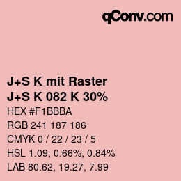 Code couleur: J+S K mit Raster - J+S K 082 K 30% | qconv.com