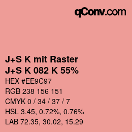 カラーコード: J+S K mit Raster - J+S K 082 K 55% | qconv.com