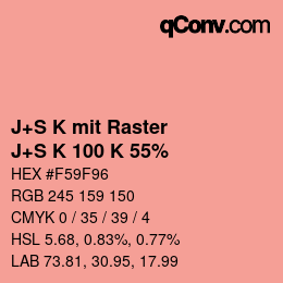 Farbcode: J+S K mit Raster - J+S K 100 K 55% | qconv.com