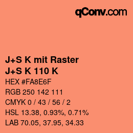 Code couleur: J+S K mit Raster - J+S K 110 K | qconv.com