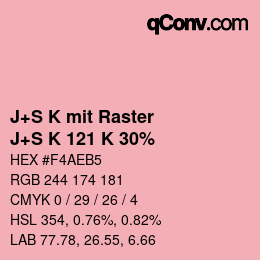 Code couleur: J+S K mit Raster - J+S K 121 K 30% | qconv.com