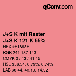 Color code: J+S K mit Raster - J+S K 121 K 55% | qconv.com