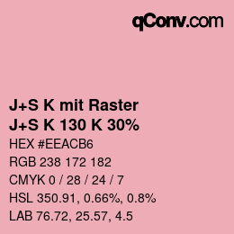 Code couleur: J+S K mit Raster - J+S K 130 K 30% | qconv.com