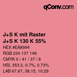Farbcode: J+S K mit Raster - J+S K 130 K 55% | qconv.com