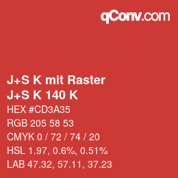 Code couleur: J+S K mit Raster - J+S K 140 K | qconv.com