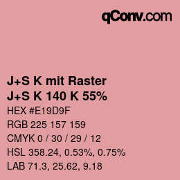 Farbcode: J+S K mit Raster - J+S K 140 K 55% | qconv.com