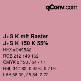 Code couleur: J+S K mit Raster - J+S K 150 K 55% | qconv.com
