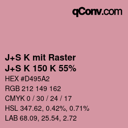 Code couleur: J+S K mit Raster - J+S K 150 K 55% | qconv.com