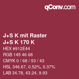 カラーコード: J+S K mit Raster - J+S K 170 K | qconv.com