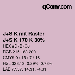 Code couleur: J+S K mit Raster - J+S K 170 K 30% | qconv.com