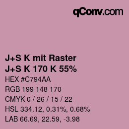 Farbcode: J+S K mit Raster - J+S K 170 K 55% | qconv.com