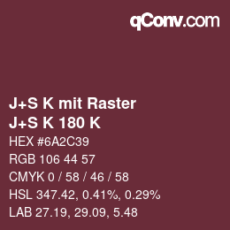 カラーコード: J+S K mit Raster - J+S K 180 K | qconv.com