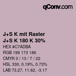 Code couleur: J+S K mit Raster - J+S K 180 K 30% | qconv.com