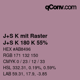 Farbcode: J+S K mit Raster - J+S K 180 K 55% | qconv.com