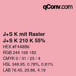 Code couleur: J+S K mit Raster - J+S K 210 K 55% | qconv.com