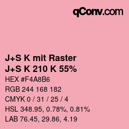 カラーコード: J+S K mit Raster - J+S K 210 K 55% | qconv.com