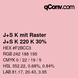 Farbcode: J+S K mit Raster - J+S K 220 K 30% | qconv.com