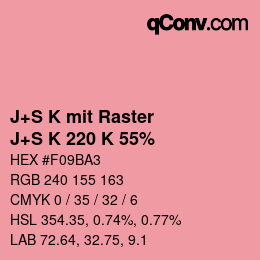 Farbcode: J+S K mit Raster - J+S K 220 K 55% | qconv.com
