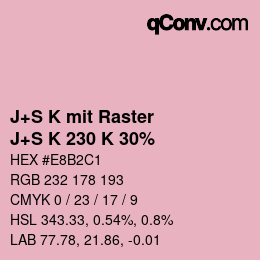 Code couleur: J+S K mit Raster - J+S K 230 K 30% | qconv.com