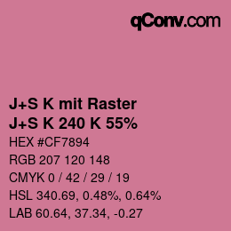 Farbcode: J+S K mit Raster - J+S K 240 K 55% | qconv.com