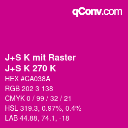 Code couleur: J+S K mit Raster - J+S K 270 K | qconv.com