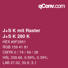 Farbcode: J+S K mit Raster - J+S K 280 K | qconv.com