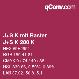 Farbcode: J+S K mit Raster - J+S K 280 K | qconv.com