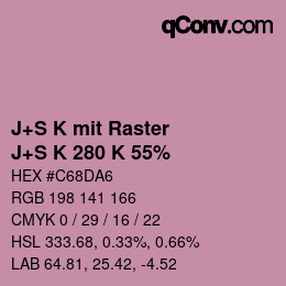 Farbcode: J+S K mit Raster - J+S K 280 K 55% | qconv.com