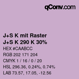 Code couleur: J+S K mit Raster - J+S K 290 K 30% | qconv.com