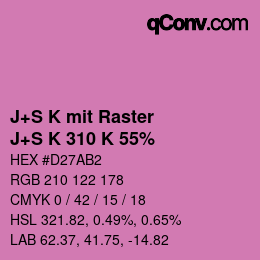 Farbcode: J+S K mit Raster - J+S K 310 K 55% | qconv.com