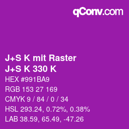 Farbcode: J+S K mit Raster - J+S K 330 K | qconv.com