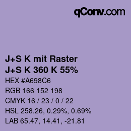 Farbcode: J+S K mit Raster - J+S K 360 K 55% | qconv.com